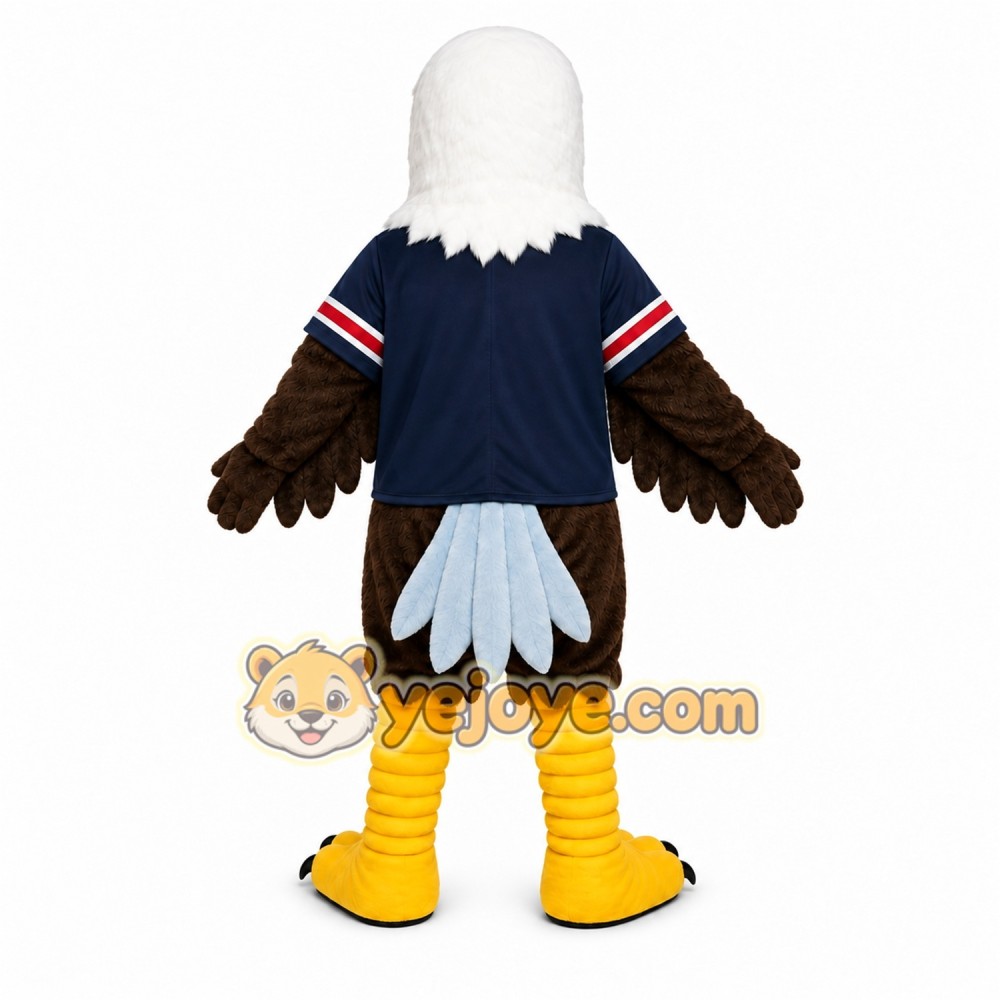 Brown Eagle Mascot Costume with Custom Logo Brown Eagle Mascot Costume with Custom Logo