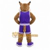 Brown Cougar Mascot Costume with Custom Logo Brown Cougar Mascot Costume with Custom Logo