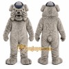 Gray Dog Mascot Costume with Custom Logo Gray Dog Mascot Costume with Custom Logo