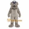Gray Dog Mascot Costume with Custom Logo Gray Dog Mascot Costume with Custom Logo