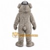 Gray Dog Mascot Costume with Custom Logo Gray Dog Mascot Costume with Custom Logo