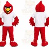 Red Bird Mascot Costume with Custom Logo