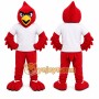 Red Bird Mascot Costume with Custom Logo