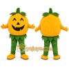 Orange Pumpkin Mascot Costume with Custom Logo