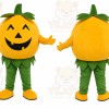 Orange Pumpkin Mascot Costume with Custom Logo