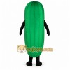 Green Cucumber Mascot Costume with Custom Logo Green Cucumber Mascot Costume with Custom Logo
