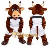 Brown Bull Mascot Costume with Custom Logo Brown Bull Mascot Costume with Custom Logo
