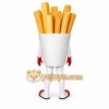 White French Fries Mascot Costume with Custom Logo White French Fries Mascot Costume with Custom Logo