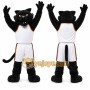 Black Panther Mascot Costume with Custom Logo