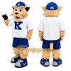 Tan Cougar Mascot Costume with Custom Logo