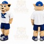 Tan Cougar Mascot Costume with Custom Logo