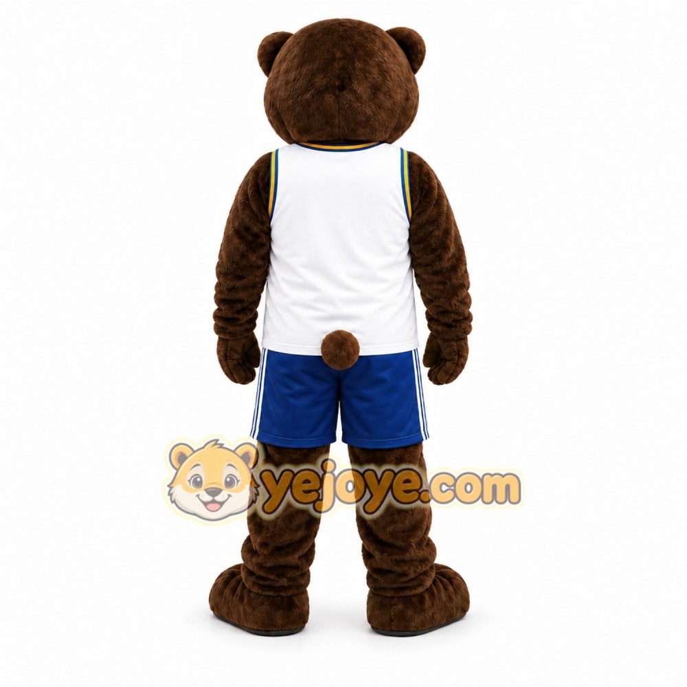 Brown Bear Mascot Costume with Custom Logo Brown Bear Mascot Costume with Custom Logo