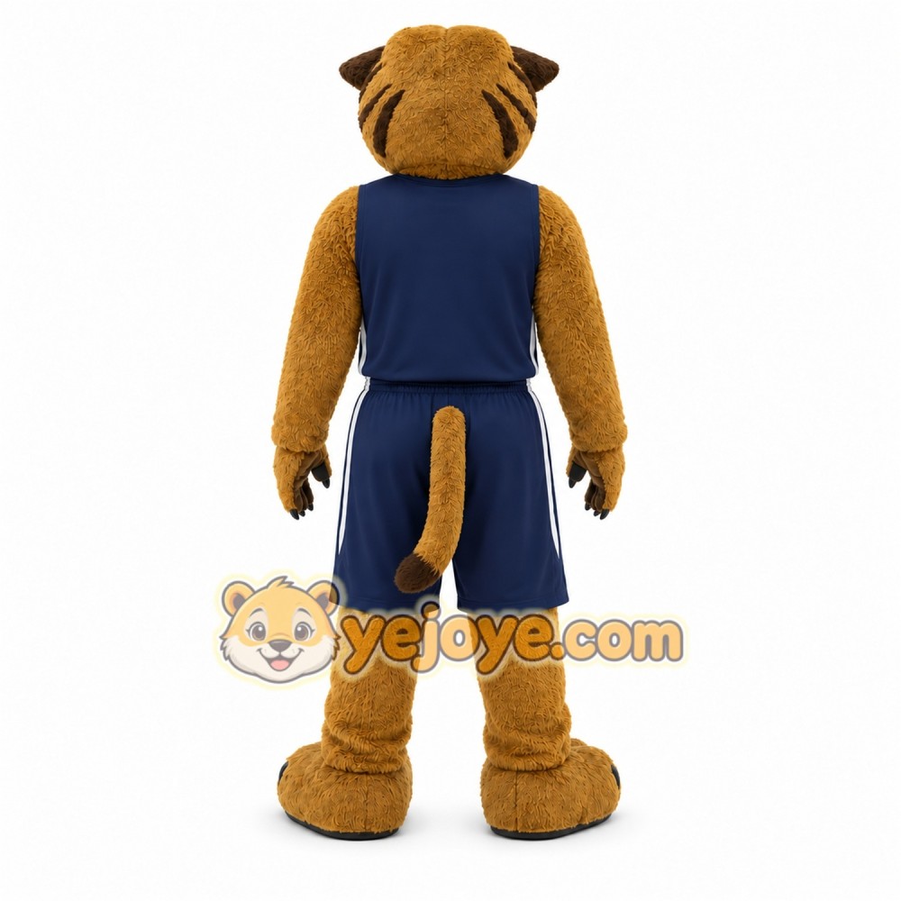 Brown Tiger Mascot Costume with Custom Logo Brown Tiger Mascot Costume with Custom Logo