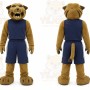 Brown Tiger Mascot Costume with Custom Logo