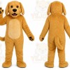 Brown Dog Mascot Costume with Custom Logo