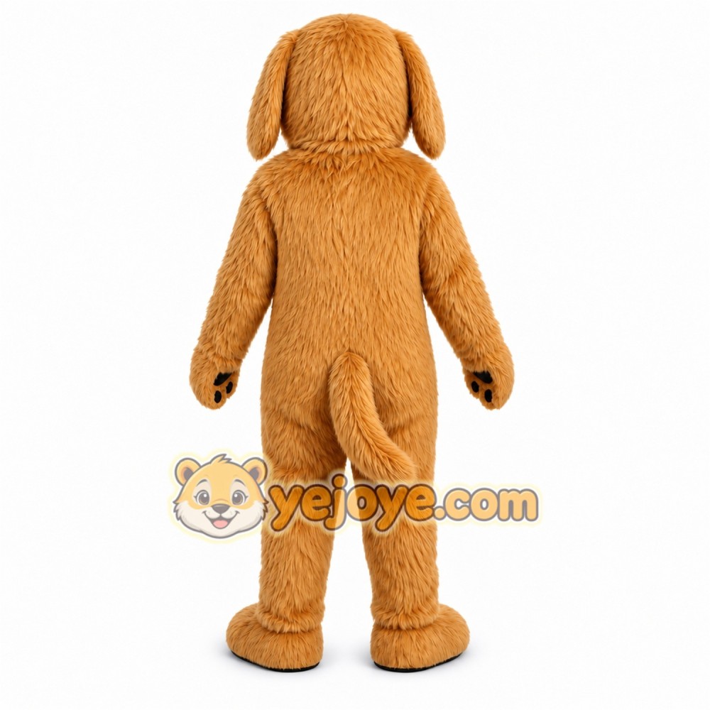 Brown Dog Mascot Costume with Custom Logo Brown Dog Mascot Costume with Custom Logo