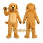 Brown Dog Mascot Costume with Custom Logo