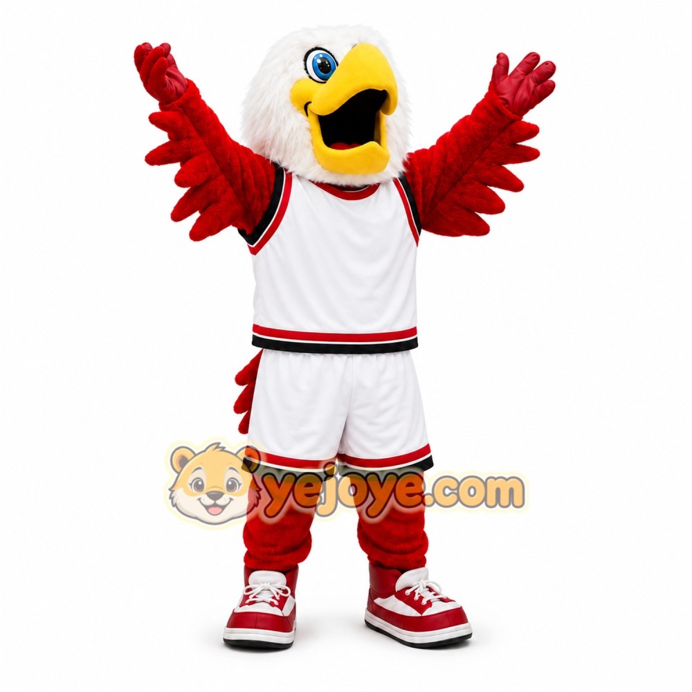 Red Eagle Mascot Costume with Custom Logo Red Eagle Mascot Costume with Custom Logo