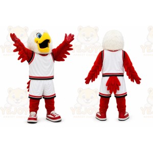 Red Eagle Mascot Costume with Custom Logo