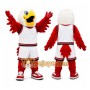 Red Eagle Mascot Costume with Custom Logo