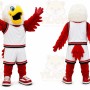 Red Eagle Mascot Costume with Custom Logo
