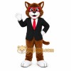 Brown Cat Mascot Costume with Custom Logo Brown Cat Mascot Costume with Custom Logo