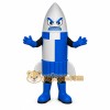 Blue Rocket Mascot Costume with Custom Logo Blue Rocket Mascot Costume with Custom Logo
