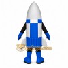 Blue Rocket Mascot Costume with Custom Logo Blue Rocket Mascot Costume with Custom Logo
