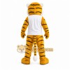 Yellow Tiger Mascot Costume with Custom Logo