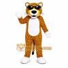 Yellow Leopard Mascot Costume with Custom Logo Yellow Leopard Mascot Costume with Custom Logo