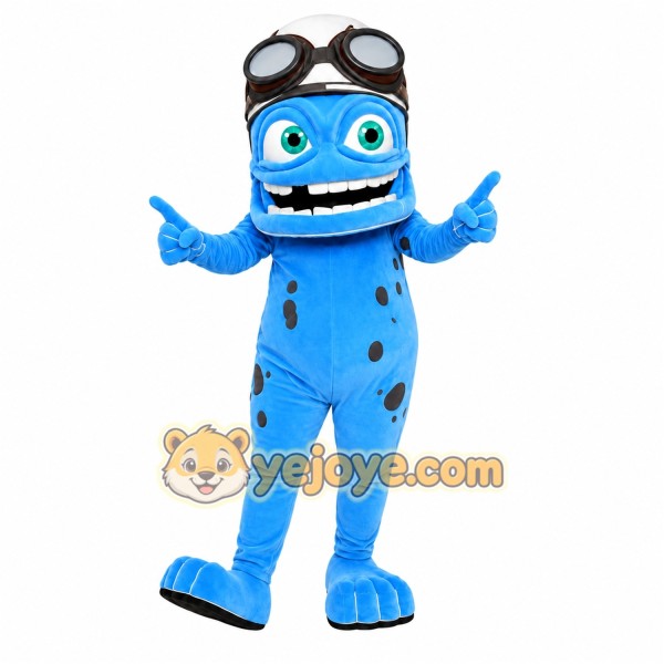 Blue Alien Mascot Costume with Custom Logo Blue Alien Mascot Costume with Custom Logo