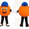 Orange Orange Mascot Costume with Custom Logo