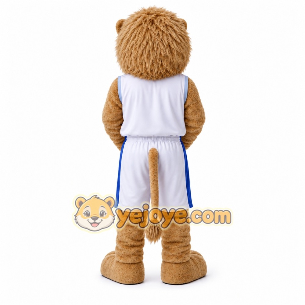 Brown Lion Mascot Costume with Custom Logo Brown Lion Mascot Costume with Custom Logo