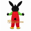 Black Rabbit Mascot Costume with Custom Logo Black Rabbit Mascot Costume with Custom Logo