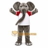 Gray Elephant Mascot Costume with Custom Logo Gray Elephant Mascot Costume with Custom Logo