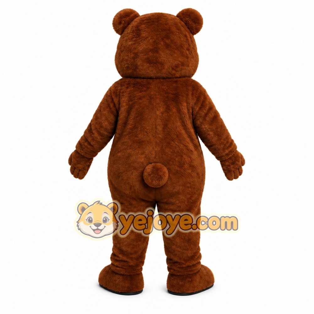Brown Bear Mascot Costume with Custom Logo Brown Bear Mascot Costume with Custom Logo