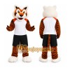 Orange Tiger Mascot Costume with Custom Logo Orange Tiger Mascot Costume with Custom Logo