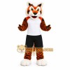 Orange Tiger Mascot Costume with Custom Logo Orange Tiger Mascot Costume with Custom Logo