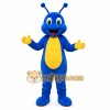 Blue Snail Mascot Costume with Custom Logo