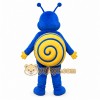 Blue Snail Mascot Costume with Custom Logo