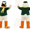 White Duck Mascot Costume with Custom Logo