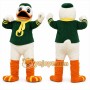 White Duck Mascot Costume with Custom Logo