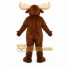 Brown Moose Mascot Costume with Custom Logo Brown Moose Mascot Costume with Custom Logo