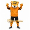 Orange Tiger Mascot Costume with Custom Logo Orange Tiger Mascot Costume with Custom Logo