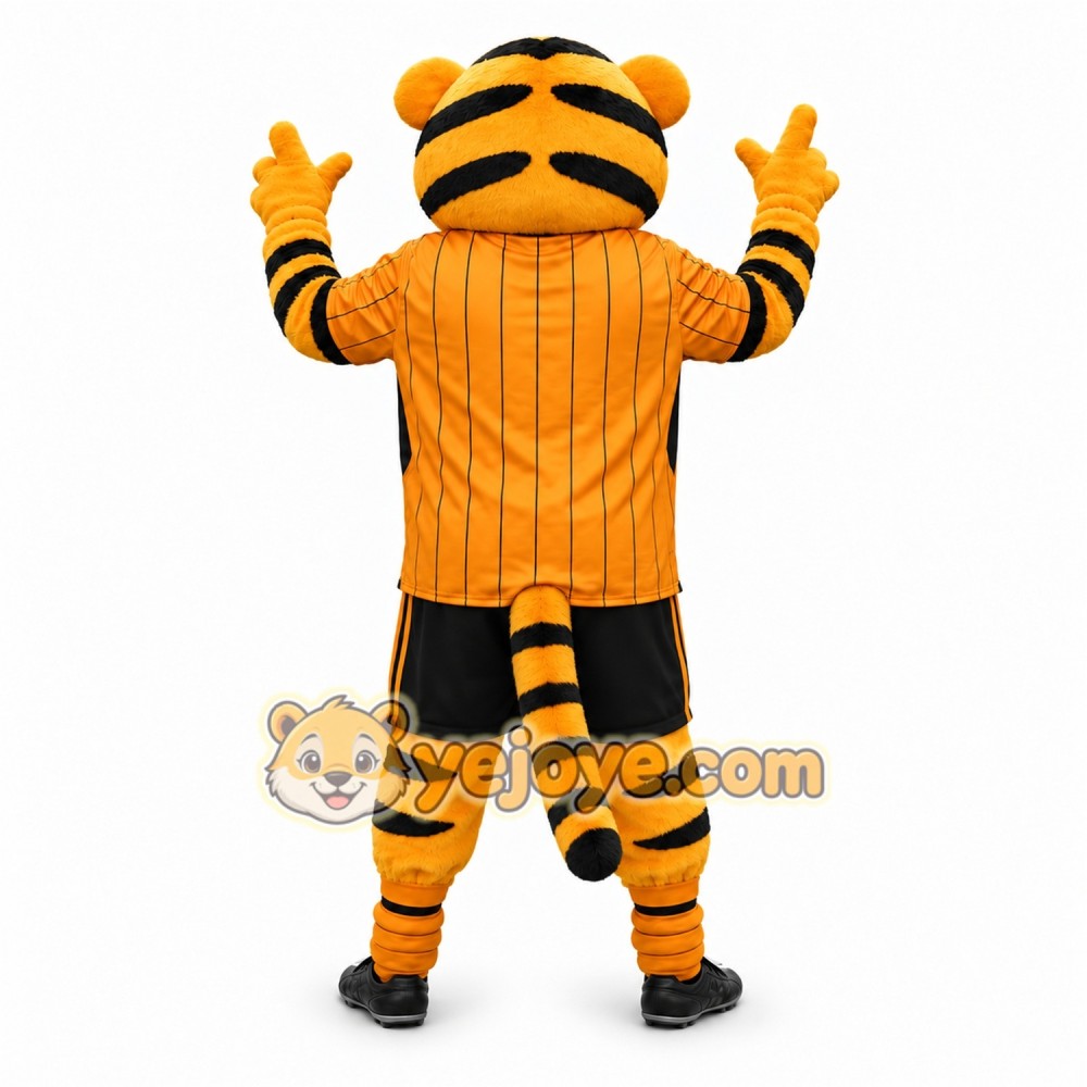 Orange Tiger Mascot Costume with Custom Logo Orange Tiger Mascot Costume with Custom Logo