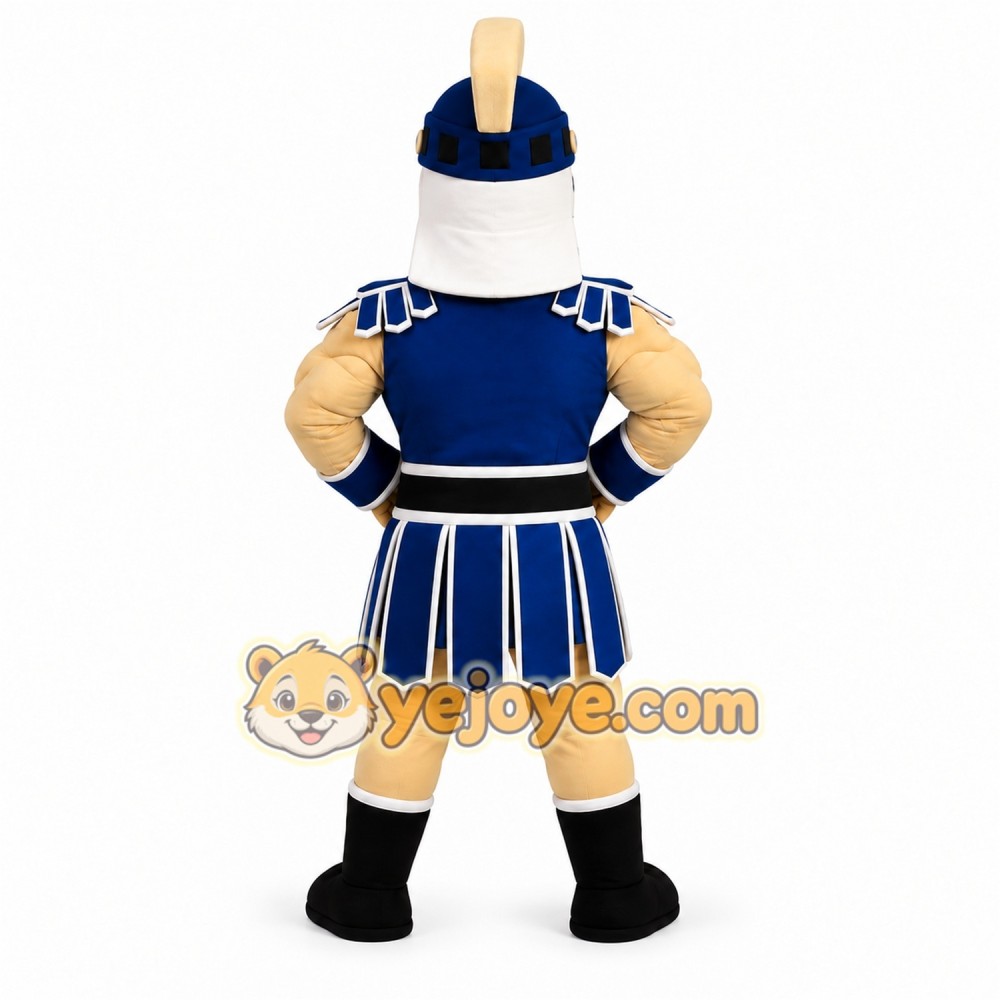 Blue Roman Warrior Mascot Costume with Custom Logo Blue Roman Warrior Mascot Costume with Custom Logo