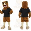 Brown Eagle Mascot Costume with Custom Logo