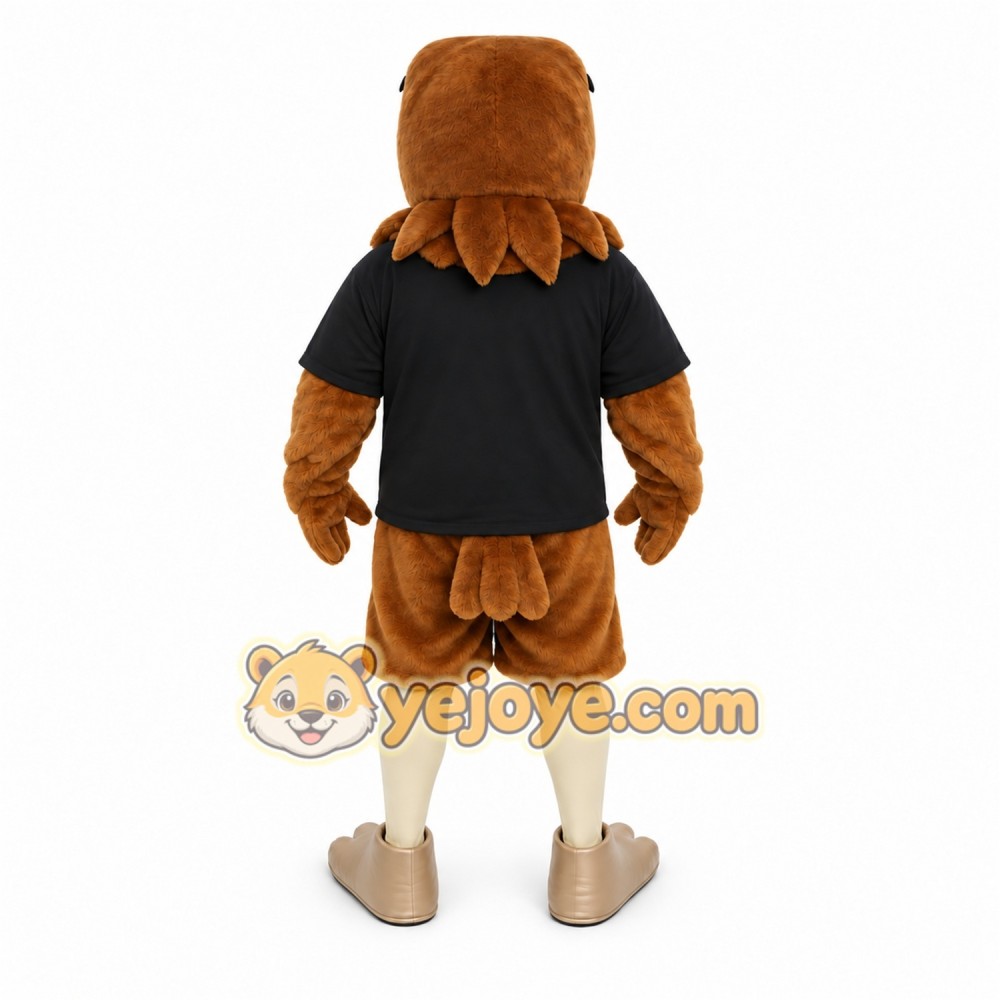 Brown Eagle Mascot Costume with Custom Logo Brown Eagle Mascot Costume with Custom Logo