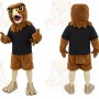 Brown Eagle Mascot Costume with Custom Logo