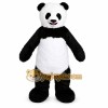 Black Panda Mascot Costume with Custom Logo